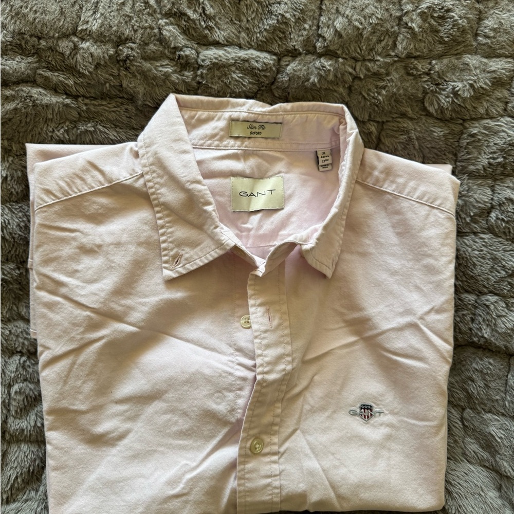 Gant Pink Casual Button Down Shirt Slim Fit Crisp Cotton